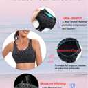 RUNNING GIRL High Impact Sports Bras for Women,Racerback Running Bra Workout Crop Tank Tops Longline Sports Bra Push up (L)