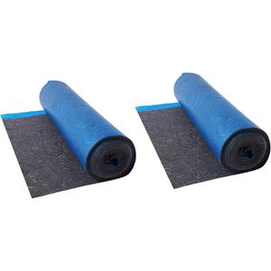 VEVOR Floor Underlayment 400 sq. ft, 3mm Laminate Flooring Padding with Attached Vapor Barrier, Heavy Duty Fiber+PE Film, Soundproofing & Noise Reduction for Vinyl & Wood(2 Rolls x 200 sq. ft)