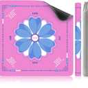 XINTONG Mahjong Mat, 32x32 Inches, Mahjong Mat for Table|Anti-Slip | Noise Reduction | Waterproof | Wrinkle-Free, Mahjong Mat Transported in Curly Packaging, No Creases. (Pink)