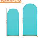 Arch Covers,Arch Backdrop Stand Fitted Cover for Wedding Birthday Party Ceremony Banquet Decoration(7.2FT&6FT,Sky Blue,Cover Only)