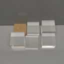 Geelin 6 Pcs Acrylic Risers Stand Display Block Decor Riser 3 Size Decor Clear Polished Cube Solid Pedestal Stand for Jewelry Perfume Photography Collection Food Doll Wedding High Density (Square)