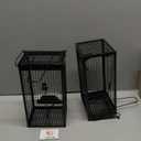 2 Packs Humane Rat Trap Outdoor Mouse Traps Indoor Use, Rodent Chipmunk Traps for Small Live Animal Catch and Release  Black