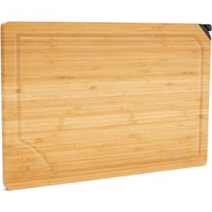 Luxury Extra Large Eco Friendly Cutting Board with Knife Sharpener and Anti Skid Protection