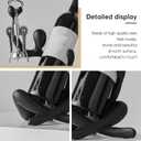 Thinker Statue Wine Rack, Black Modern Rack for Kitchen Table Decor, Single Wine Bottle Holder Countertop for Bar, Small Bottle Holder Rack, 7 inches x 7.36 inches x 10.6 inches