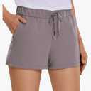 CRZ YOGA Stretch Shorts for Women Work Casual 2.5'' with Pockets for Athketic Workout Travel Hiking Golf (Large)
