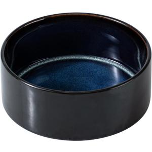 Ceramic 7.3inch Dog Bowl for Medium Breed Dogs, Anti-Slip and Weighted Pet Food and Water Dishes (Single Bowl, Starry Sky) (5CUPS)