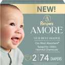 Pampers Amore, Size 2 (10-22 lbs), 74 Count, Our Best Diaper Hypoallergenic & Fragrance Free, Up to 100% Leakproof, Soft as Cashmere
