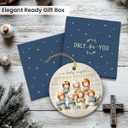 3 x Religious Ornaments for Christmas Tree 2025 - Faith, Catholic Gifts for Women, Families, Friends, Children - O Holy Night Angel Ceramic Ornament - Angel Singing Choir Christmas Ornaments