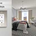 Henne Bery Soft Modern Decorative Wall Plate Switch Plate Outlet Cover (Single Decorator 3PK, Satin Nickel)