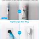 Black Flat Plug Extension Cord, HANYCONY 5ft Power Strip with 4 USB Ports(2 USB C), 4 Widely Outlets Extender, Wall Mount, Desk Charging Station for Office, School, Travel and Dorm Room Essentials