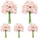 5 Bouquets Pink Ranunculus Artificial Flowers, 30 Pcs Silk Mini Faux Ranunculus Bouquet for Wedding, Bridal Shower, Centerpieces, and DIY Decorations