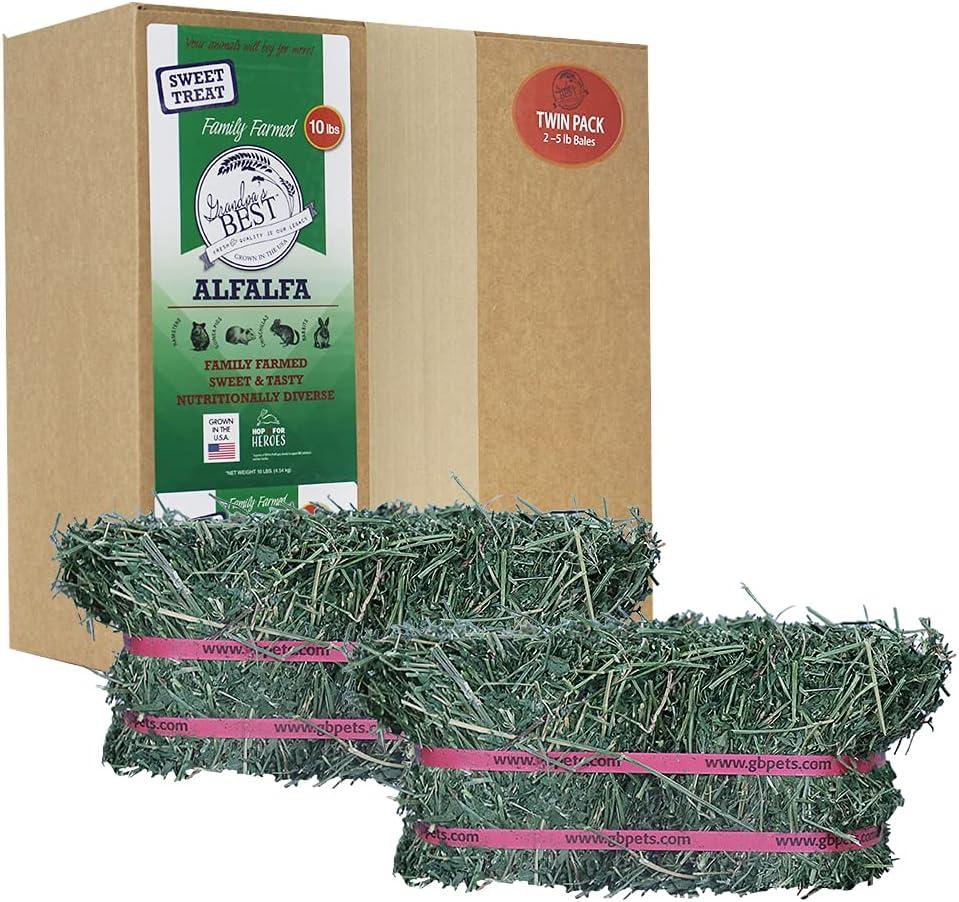 Grandpa's Best ALF10 10 lb Alfalfa Hay Bale (Packaging may vary ) (Exp: July 2024)