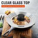 Universal Lid for Pots and Pans Skillets, Stainless Steel Pan Cover Fits 6-7-8 Inch Cookware,Replacement Frying Pan Cover, Cast Iron Skillet Pot Lids with Heat Resistant Knob