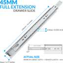 10 Inch Drawer Slides 6 Pairs (12pcs) Side Mount Rails - Heavy Duty Full Extension Ball Bearing – Drawer Slide Glides for Cabinet Kitchen, Dresser Runners - Draw Slides Sliders 100Lb Capacity