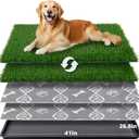 LOOBANI Large Dog Grass Pad with Tray - 41x27in for Balcony Apartment