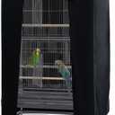 PONY DANCE Pets Product Universal Birdcage Cover Blackout & Breathable Birdcage Cover for Pets' Good Night, Small, Black, 21 Inches L x 21 W x 28 H