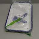 SABLUE 2 Pcs White Enamel Butcher Tray Palettes 7.5" x 11" Triple Coated Tray Painting Mixing Color Theory Classic Rectangular Metal Serving Art Supplies Food Storage Home Organization S0051