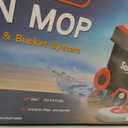 Mop and Bucket Set with Wringer, Spin Mop Floor Cleaning System with 6 Replacement Microfiber Heads & 61" Extra-Long Handle for Home Floor, Dark Grey