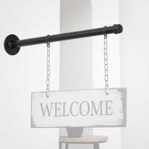 Zonon 20'' Hanging Sign Bracket with Adjustable Rings Street Holder Hanger Metal Wall Bracket with Mounting Hardware for Business Shop Home Office Classroom Outdoor - No Sign