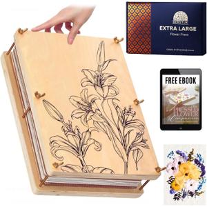 Extra Large Flower Press Kit for Adults and Teens - Big Flower Preservation Kit 38 x 29cm (15" x 11.4") - Includes Expert Video Tutorials - Gift-Ready Packaging Ideal for Arts and Crafts Lovers