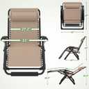 ZENPETIO Oversized Zero Gravity Chair, 33In XXL 500LBS with Cushion