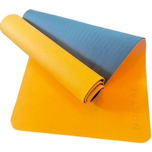 NOKTAL - PRO Pilates Yoga Mat with Carrying Strap and Mesh Exercise Bag - ECO Friendly - High Density - 72" x 24" TPE Yoga Mat, 8MM EXTRA THICK Yoga Mat - Non Slip - Workout Mat for Yoga, Pilates, Meditation and Floor Exercises (Orange/ Black)