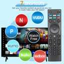 Universal Remote Control XRT140 for VIZIO Smart TV Remote Replacement XRT136 XRT260 XRT270 D/E/M/P/V/PX Series Smart TVs with 6 Shortcut Buttons-No Setup Required