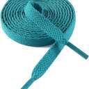 VSUDO Flat Shoe Laces for Sneakers, Shoelaces for Sneakers, Athletic Shoelaces (43" ( 110 CM ), 27 Turquoise)