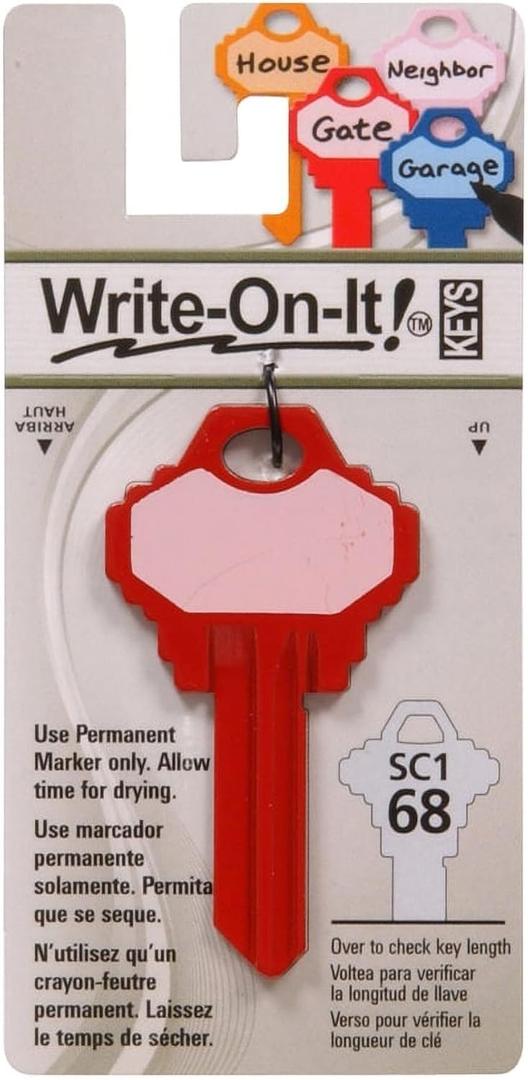 Hillman Write-On-It House/Padlock Universal Key Blank Single Sided Hillman Write-On-It House/Padlock Universal Key Blank Single Sided