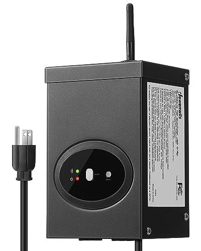 DEWENWILS Smart Low Voltage Landscape Transformer 120W, 120V AC to 12V AC for LED Landscape Lights, Outdoor Lighting, Waterproof, 1 Zone Control, Compatible with Alexa and Google Home, ETL Listed