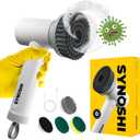 Electric Spin Scrubber, Power Cleaning Brush with 3 Heads, Cordless Waterproof Shower Scrubber with Dual Speed, Perfect for Cleaning Bathroom, Tile, Cars, Floor. Electric Scrub Brush for tub