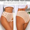 Eiggam Women's Cotton Bikini Panties,High-Cut Full Coverage Stretch Cool Underwear for Women (L)