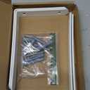 Alise Floating Shelf Brackets,White Bracket for Shelves Heavy Duty L Bracket Corner Brace,Stainless Steel Joint Angle Brackets for Wooden Board Hanging Support,8x5-3/5 Inch(Upgraded,Pack of 4