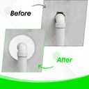 4 Pcs Escutcheon Plate, Self-Adhesive Plumbing Cover Plates with Buckle Design, ABS Escutcheon Plate for Faucet Toilet Kitchen, Two Sizes Included