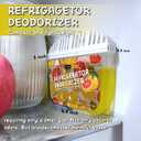 Refrigerator Deodorizer, Newly 2-in-1 Fridge Deodorizer, More Effective Than Baking Soda. Deodorizer Suitable For Refrigerators, Cars & Indoor Spaces, Food-Grade Material, Grapefruit Flavor (4 pcs)