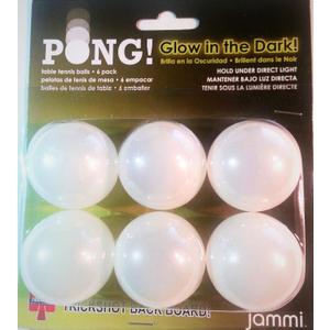 Pong Glow in The Dark Table Tennis Balls (6 Pack)