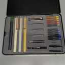 Artworx Calligraphy Pens Set - Introductory Caligraphy Writing & Hand Lettering Kit - Includes Instructions, Guide Book and Practice Book - Calligraphy Set For Beginners