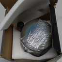 suyika Tea Cup with Infuser and Lid, 15.2 Ounce Wood Handle Ceramic Loose Leaf Mug Gradient Black&Blue 450ml