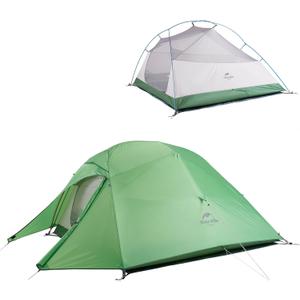 Naturehike Cloud-Up 3 Person Lightweight Backpacking Tent with Footprint - 3 Season Free Standing Dome Camping Hiking Waterproof Backpack Tents (210T Polyester-Green)
