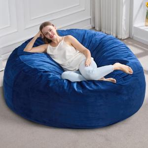 Hobestluk 5FT Bean Bag Chair Giant Bean Bag Chairs for Adults Large Bean Chairs with Removable Cover, Beanbag Chair with Filler, Adult Bean Bag Chairs for Living Room, Bedroom, 5FT - 50" x 50" x 24"