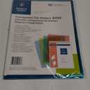 Business Source Green Transparent Poly File Holders