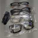 CCVOO Stylish Reading Glasses for Women, Eyeglasses, Blue Light Readers for Women, Computer Eye Glasses, Cheaters (Black + Transparent + Marbel Mint + Leopard-brown) 1.25