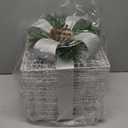 Set of 3 Christmas Lighted Gift Boxes LED Light Up White Presents Decorations Pre-lit Tinsel Bow Box Battery Operated Ornament for Xmas Indoor Outdoor Home Holiday (A)