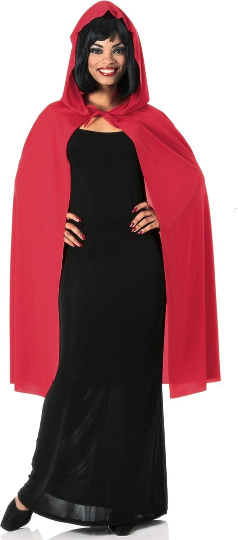 Rubie's Costume Co Hooded Cape 3/4 Length Role Play Costume (Red) 
45-Inch