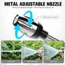 Turn Any Hose into A High Pressure Water Washer Jet, 2026 New Garden Hose Nozzle Heavy Duty, Multi Function Watering Sprayer for Patio/Car/Driveway Cleaning, Spray Nozzles for Garden Hose