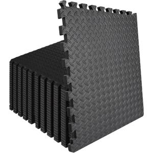 96 Sq Ft (24 Tiles) Interlocking Exercise Mats, EVA Foam Kids Play Mats for Home Gym, Yoga, Playroom, Non-Slip Flooring Tiles