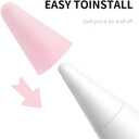 3 x 100 pcs Silicone Nib Sleeves Compatible with Apple Pencil Tips, Professional Liquid Silicone Nibs Cover Replacement for 1st & 2nd Gen/pro/USB-C, Writing Anti-Slip Protective Case for Apple iPad Pencil (Pink)