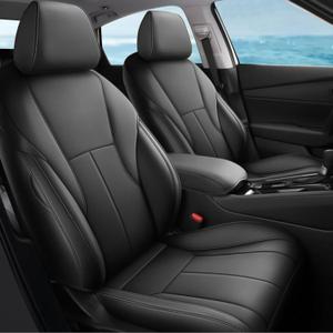 TTX LIGHTING Custom Fit Seat Covers for Honda Accord LX 2023 2024 2025: Full Set Faux Leather Compatible Airbag Car Accord Seat Protector Black (2023-2025 Accord LX Full Set)