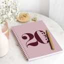 5 x Rileys 2025 Weekly Planner - Typographic Annual & Monthly Agenda Planner, Flexible Cover, Notes Pages, Twin-Wire Binding (8 x 6 inch, Pink)