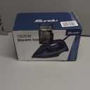 Sundu Steam Iron for Clothes with Rapid Heating Ceramic Coated Soleplate, 1500W with Precise Thermostat Dial, Self-Cleaning, Auto-Off, 15.21oz Water Tank for Home Clothes Ironing Use, Blue